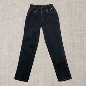 Vtg Rocky Mountain Clothing Co Rockies Black Jeans 7/8